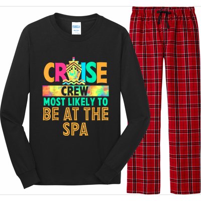 Tie Dye Funny Cruise Crew Most Likely To Be At The Spa Long Sleeve Pajama Set