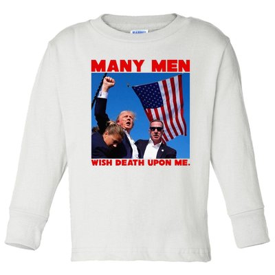 Trump Defiant Fist Toddler Long Sleeve Shirt