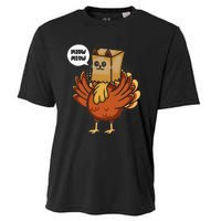 Thanksgiving Day Fake Cat Turkey Meow Animal Farmer Cooling Performance Crew T-Shirt