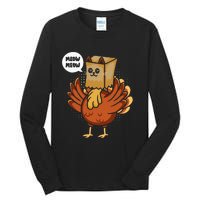 Thanksgiving Day Fake Cat Turkey Meow Animal Farmer Tall Long Sleeve T-Shirt