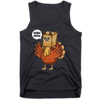 Thanksgiving Day Fake Cat Turkey Meow Animal Farmer Tank Top