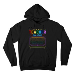 Teacher Definition Funny Teaching School Teacher Hoodie