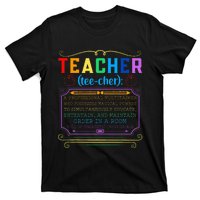 Teacher Definition Funny Teaching School Teacher T-Shirt