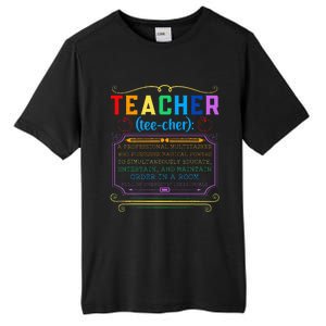 Teacher Definition Funny Teaching School Teacher Tall Fusion ChromaSoft Performance T-Shirt