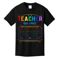 Teacher Definition Funny Teaching School Teacher Kids T-Shirt