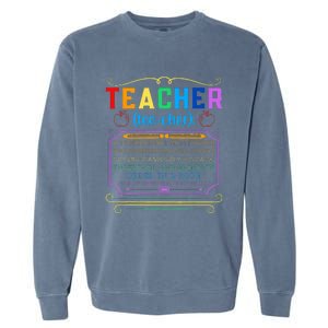 Teacher Definition Funny Teaching School Teacher Garment-Dyed Sweatshirt