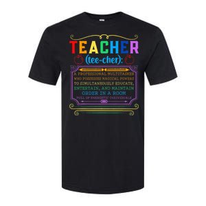 Teacher Definition Funny Teaching School Teacher Softstyle CVC T-Shirt