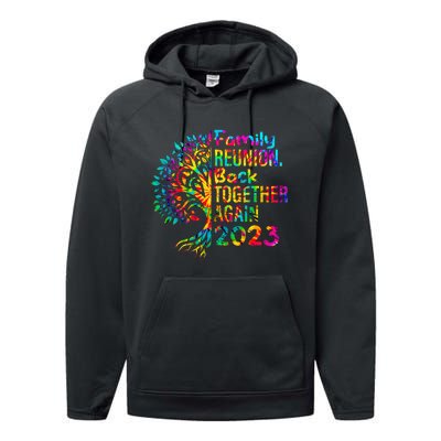 Tie Dye Family Reunion Back Together Again Family Reunion Performance Fleece Hoodie