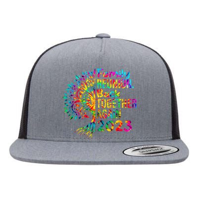 Tie Dye Family Reunion Back Together Again Family Reunion Flat Bill Trucker Hat