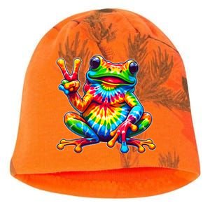 Tie Dye Frog Peace Sign Hippie Kati - Camo Knit Beanie