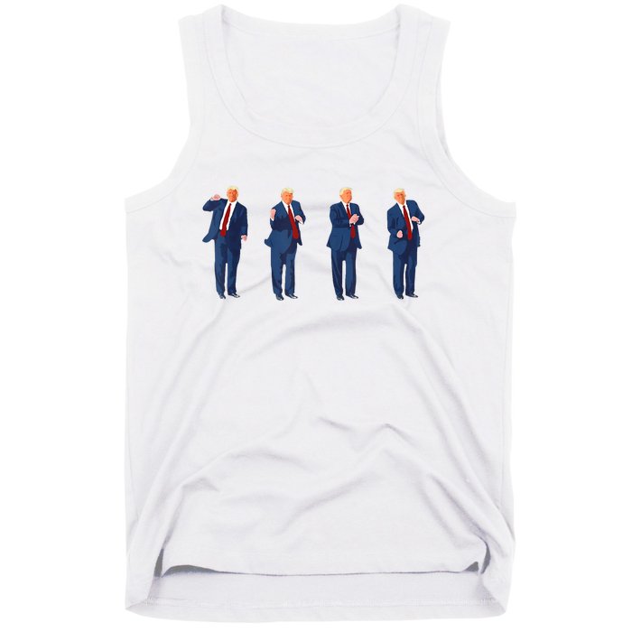 Trump Dance Funny Pro Trump 2024 Vote Trump President Maga Tank Top