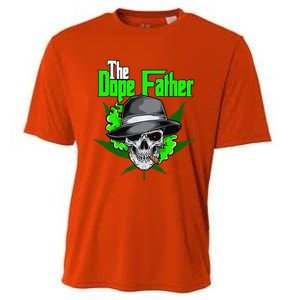 The Dope Father Worlds Dopest Dad Papa Weed Smoke Cannabis Cooling Performance Crew T-Shirt