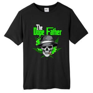 The Dope Father Worlds Dopest Dad Papa Weed Smoke Cannabis Tall Fusion ChromaSoft Performance T-Shirt