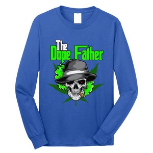 The Dope Father Worlds Dopest Dad Papa Weed Smoke Cannabis Long Sleeve Shirt