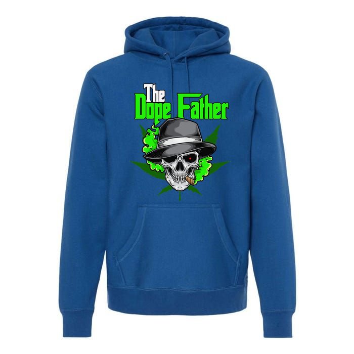 The Dope Father Worlds Dopest Dad Papa Weed Smoke Cannabis Premium Hoodie