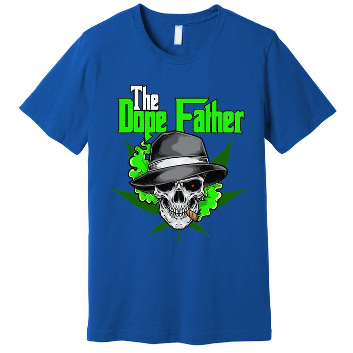 The Dope Father Worlds Dopest Dad Papa Weed Smoke Cannabis Premium T-Shirt