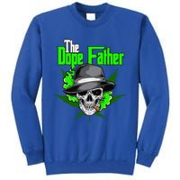 The Dope Father Worlds Dopest Dad Papa Weed Smoke Cannabis Tall Sweatshirt