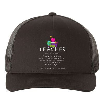 Teacher Definition Funny Teaching School Teacher Yupoong Adult 5-Panel Trucker Hat