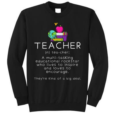 Teacher Definition Funny Teaching School Teacher Sweatshirt