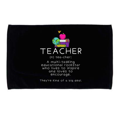 Teacher Definition Funny Teaching School Teacher Microfiber Hand Towel