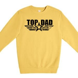 Top Dad Father Day Birthday Gifts Premium Crewneck Sweatshirt