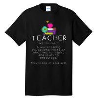 Teacher Definition Funny Teaching School Teacher Tall T-Shirt