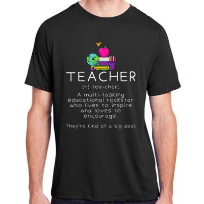 Teacher Definition Funny Teaching School Teacher Adult ChromaSoft Performance T-Shirt