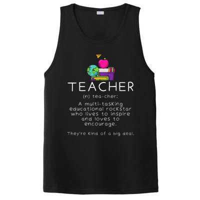 Teacher Definition Funny Teaching School Teacher PosiCharge Competitor Tank