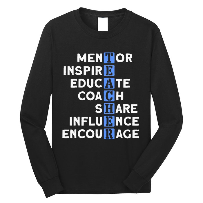 Teacher Definition For Teacher Long Sleeve Shirt