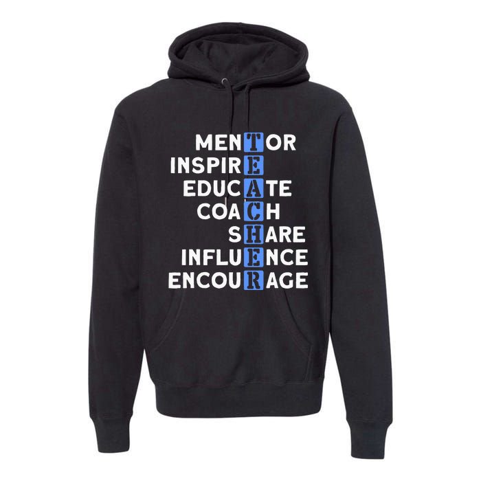 Teacher Definition For Teacher Premium Hoodie