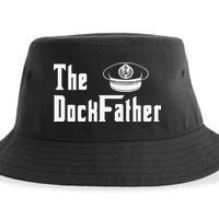 The Dock Father Captain Of The Boat Dad Funny Fathers Day Sustainable Bucket Hat