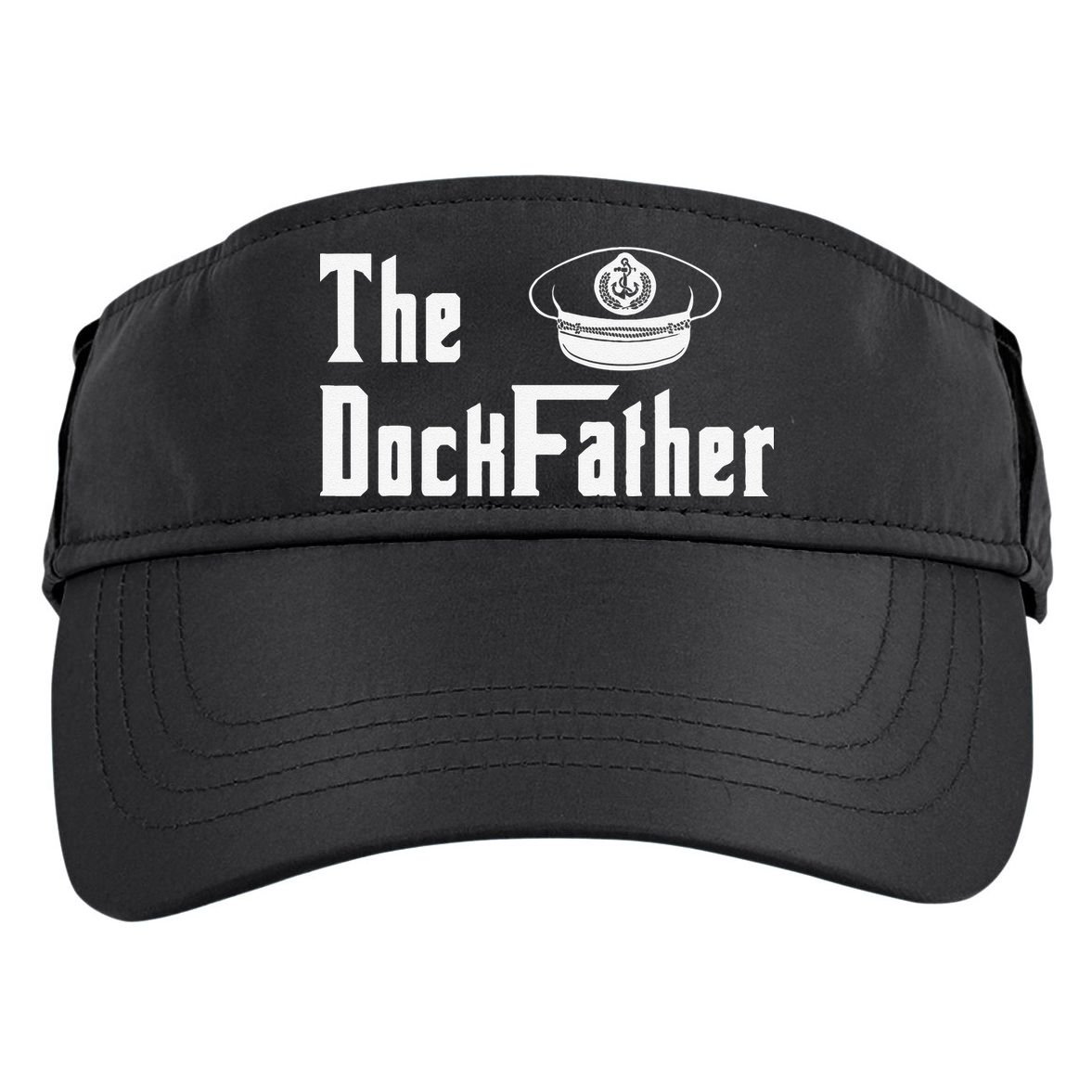 The Dock Father Captain Of The Boat Dad Funny Fathers Day Adult Drive Performance Visor
