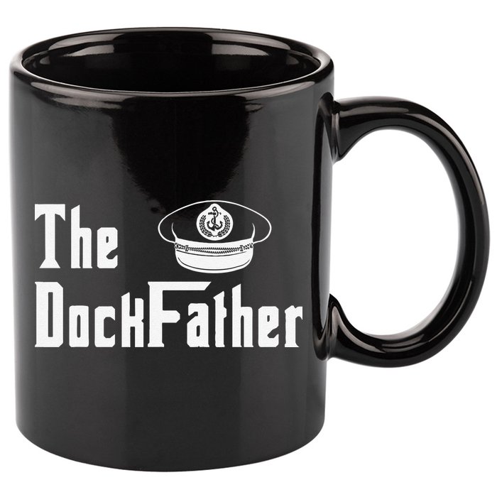 The Dock Father Captain Of The Boat Dad Funny Fathers Day 11oz C Handle Ceramic Mug