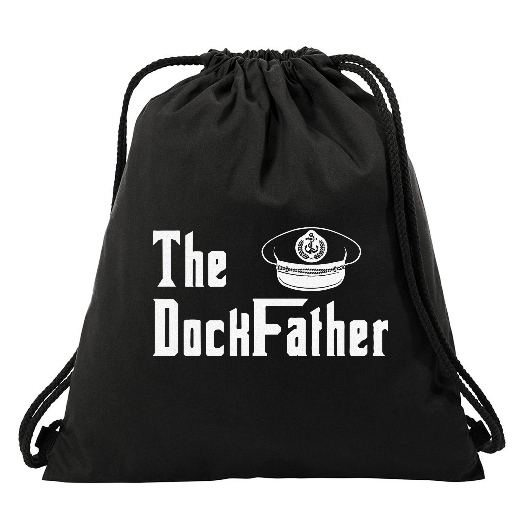 The Dock Father Captain Of The Boat Dad Funny Fathers Day Drawstring Bag