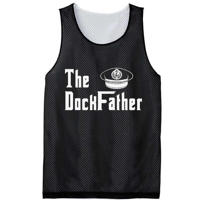 The Dock Father Captain Of The Boat Dad Funny Fathers Day Mesh Reversible Basketball Jersey Tank