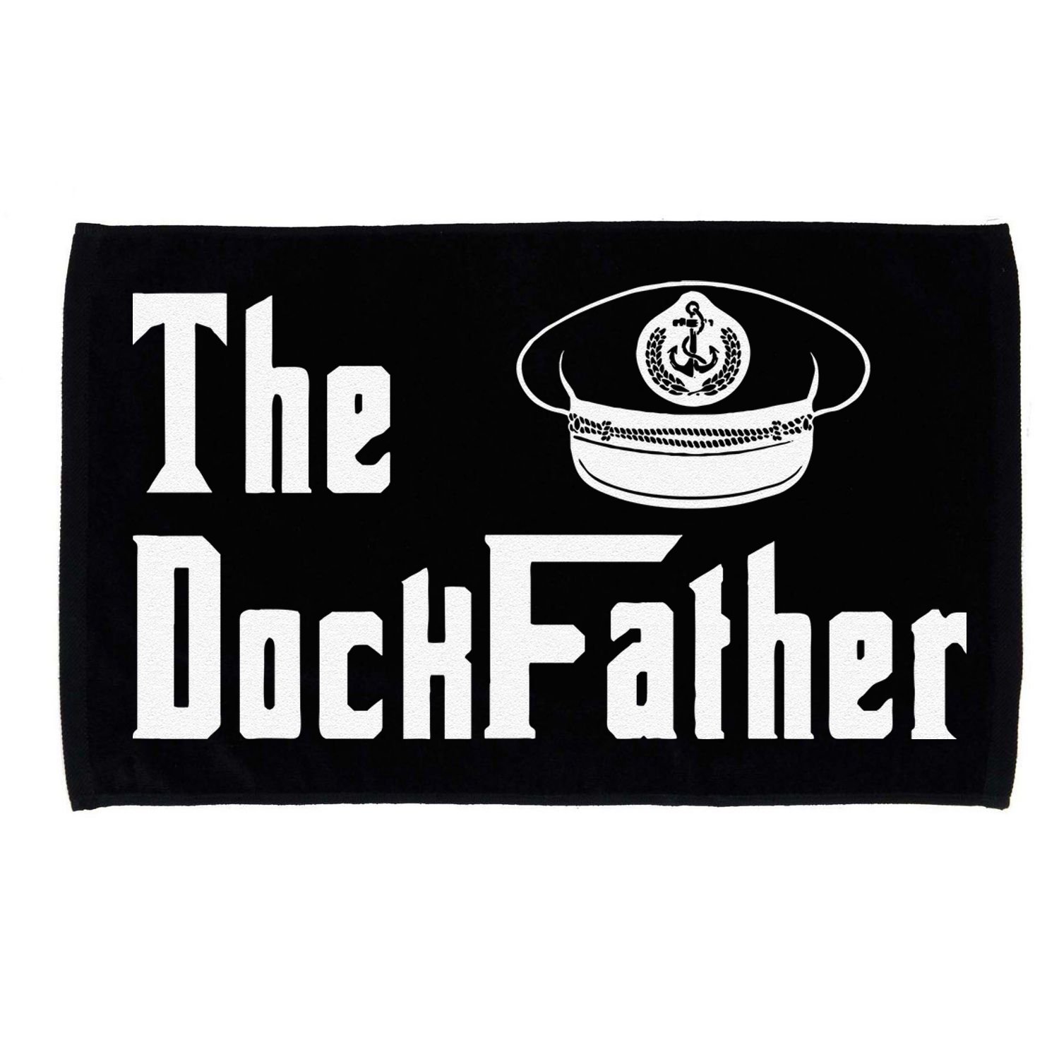 The Dock Father Captain Of The Boat Dad Funny Fathers Day Microfiber Hand Towel