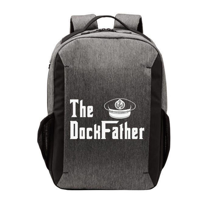 The Dock Father Captain Of The Boat Dad Funny Fathers Day Vector Backpack