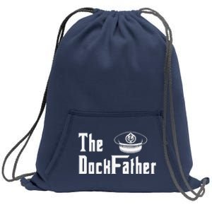 The Dock Father Captain Of The Boat Dad Funny Fathers Day Sweatshirt Cinch Pack Bag