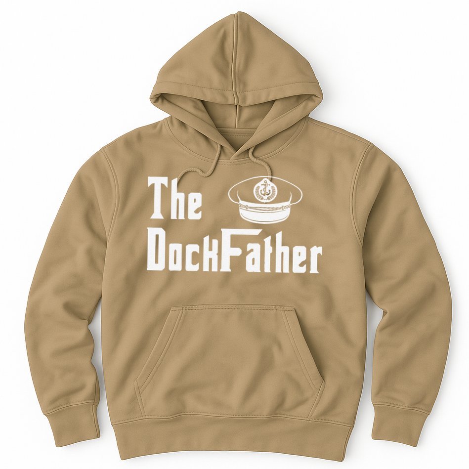 The Dock Father Captain Of The Boat Dad Funny Fathers Day Hoodie