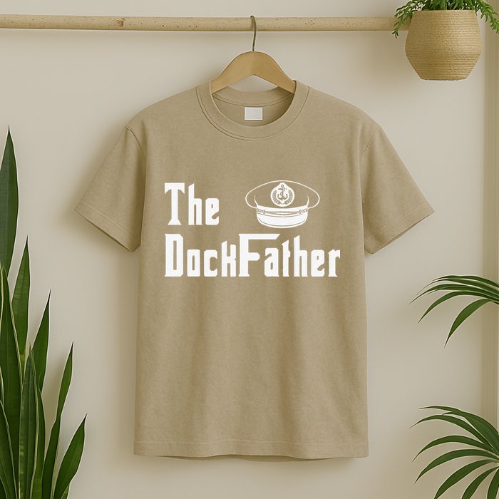 The Dock Father Captain Of The Boat Dad Funny Fathers Day T-Shirt
