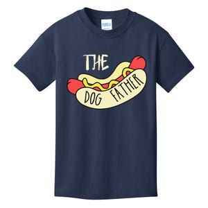 The Dog Father Bbq Hot Dog Dad Fathers Day Grill Father Kids T-Shirt