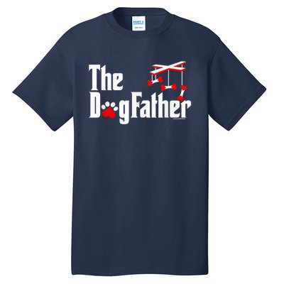 The Dogfather Funny Cute Dog Fathers Day Dad Doggo Paw Fur Dog Dad Tall T-Shirt