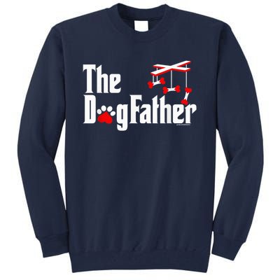 The Dogfather Funny Cute Dog Fathers Day Dad Doggo Paw Fur Dog Dad Tall Sweatshirt