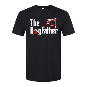 The Dogfather Funny Cute Dog Fathers Day Dad Doggo Paw Fur Dog Dad Softstyle CVC T-Shirt