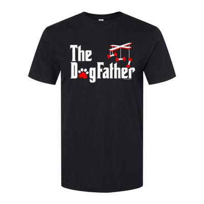 The Dogfather Funny Cute Dog Fathers Day Dad Doggo Paw Fur Dog Dad Softstyle CVC T-Shirt