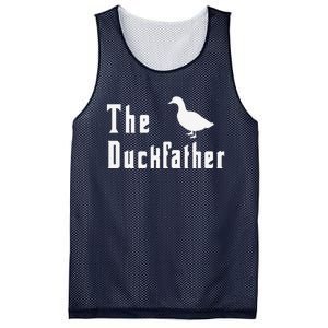 The Duckfather Funny Duck Father Dad Humor Fathers Day Mesh Reversible Basketball Jersey Tank