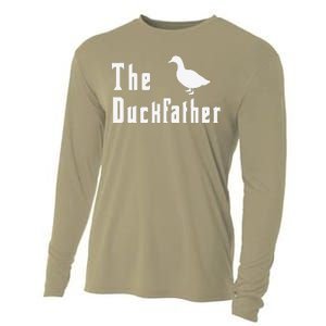 The Duckfather Funny Duck Father Dad Humor Fathers Day Cooling Performance Long Sleeve Crew