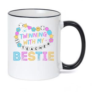 Twin Day Friends Teacher Twinning With My Bestie Matching 11oz Black Color Changing Mug