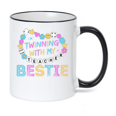 Twin Day Friends Teacher Twinning With My Bestie Matching 11oz Black Color Changing Mug