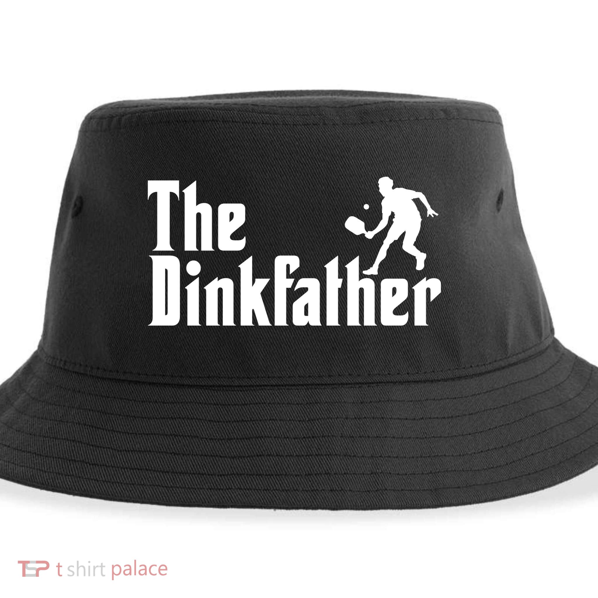 The Dinkfather Funny Pickleball Sustainable Bucket Hat